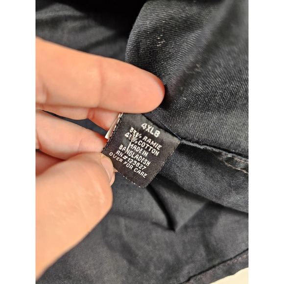 Tranquility mayhem size 4XLB flip cuff short sleeve button up EUC ^ - Picture 5 of 7